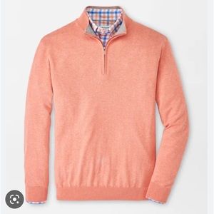 Peter Millar Coral Half-Zip Sweater